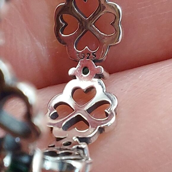 925 Sterling Silver Four Leaf Clover Good Luck Ring - Picture 8 of 9